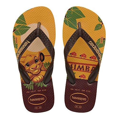 Chinelo Lion King, Havaianas, Criança Unissex, Amarelo Banana, 23/24