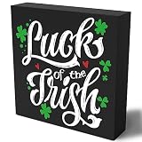 Funny Irish Blessing Wooden Box Sign Plaque Luck of the Irish Wood Box Sign Rustic Art Home Shelf Desk Decor 5 X 5 Inches
