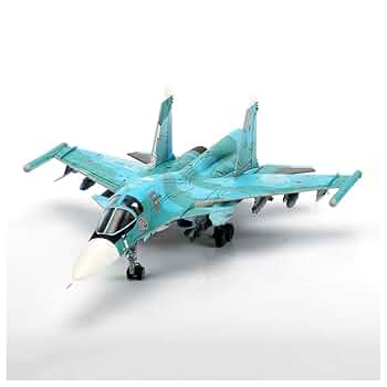 高評価！(限定新品）1/35～飛行機の模型SU-34 Amazon.co.jp: ロシア Su34 Su-34 戦闘機 模型 1:100 スケール