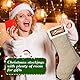 Dremisland 4 Stück Große Weihnachtsstrumpfe Personalisiert 46cm Khaki Weiß Nikolausstrumpf mit Namensschilder Gestrickt Weihnachtssocken Kamin Christmas Stockings für Feiertags Familien Party Dekor