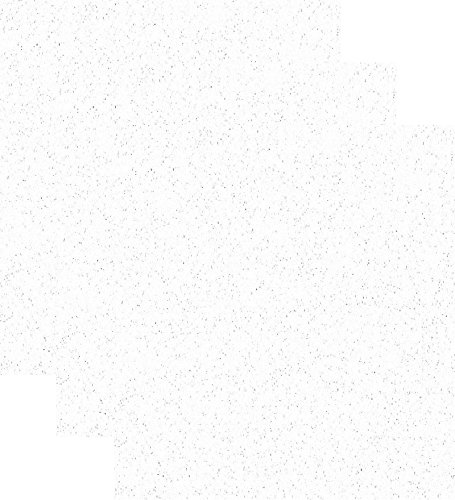Siser Glitter Heat Transfer Vinyl HTV for T-Shirts 10 by 12 Inches (1 Foot) Sheets 3 Pack (White)