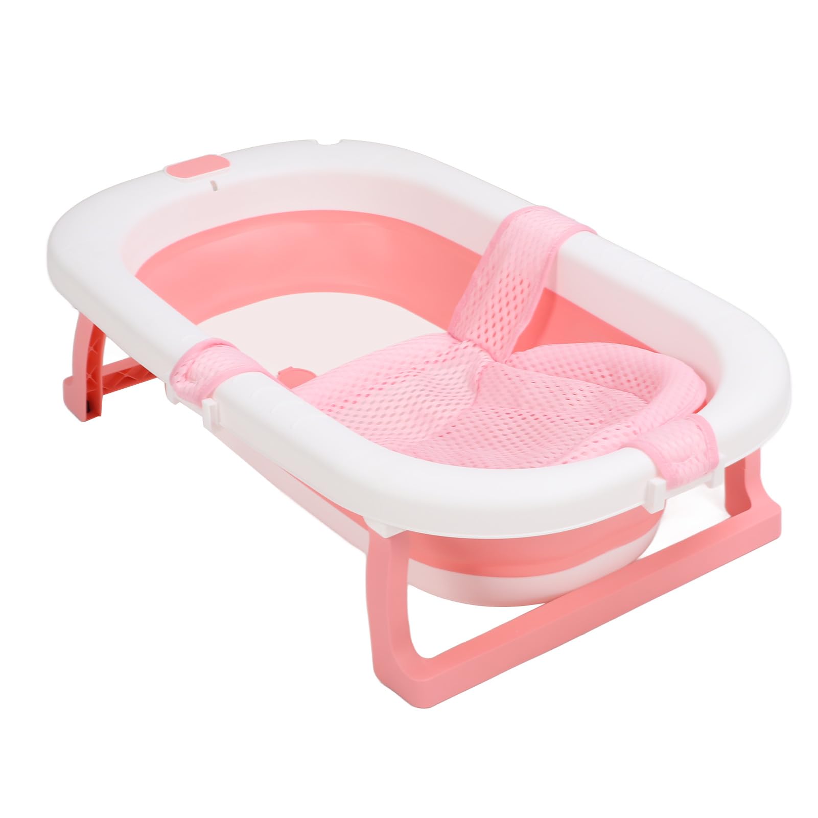 Zestaw do Wanienki dla Dziecka, Wanienka dla Dziecka, Duża Składana Siatka Kąpielowa Oszczędzająca Miejsce do Kąpieli dla Noworodka (PINK)