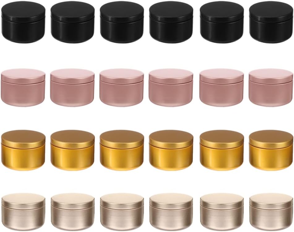 FOMIYES Candle Tin, 24Pcs Candle Jar Containers, DIY Candle