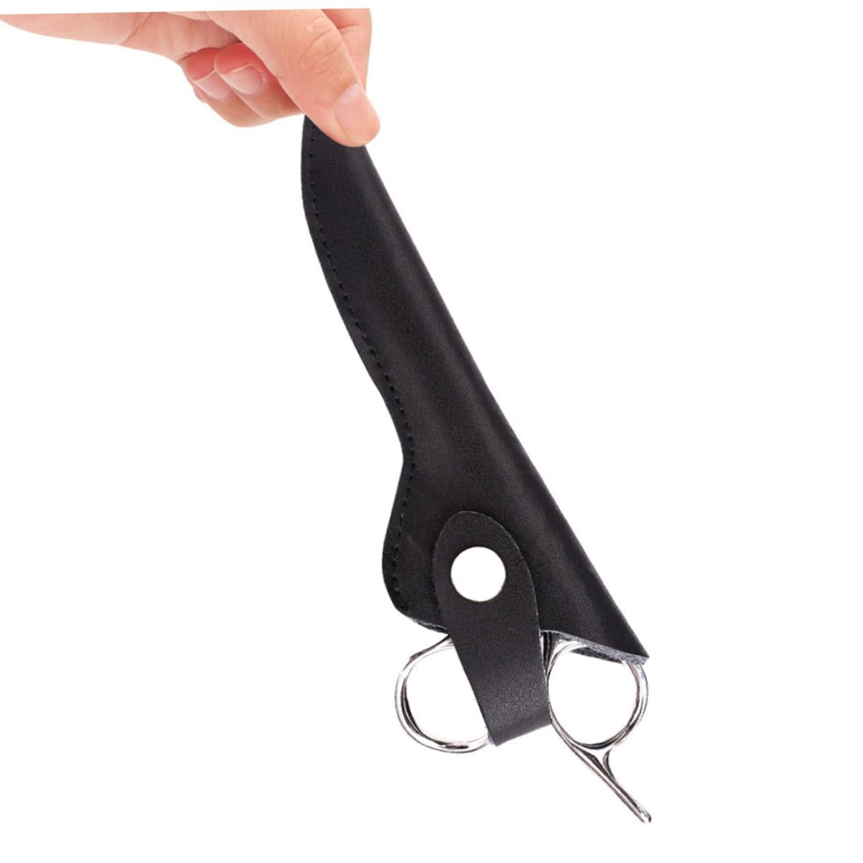 Ipetboom Household Scissor Cover PU Protective Sleeve for Hair Cutting Scissors Tool Storage Bag Stylish and Compact Design Storage for Barbers and Stylists