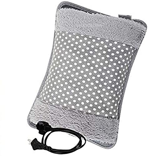 Electrothermal Velvet Heating Bag for Pain Relief Electric Heating Pad, Electric Hot Water Bottle Bag Hot Water Bag (Random) with World Travel Adapter Free