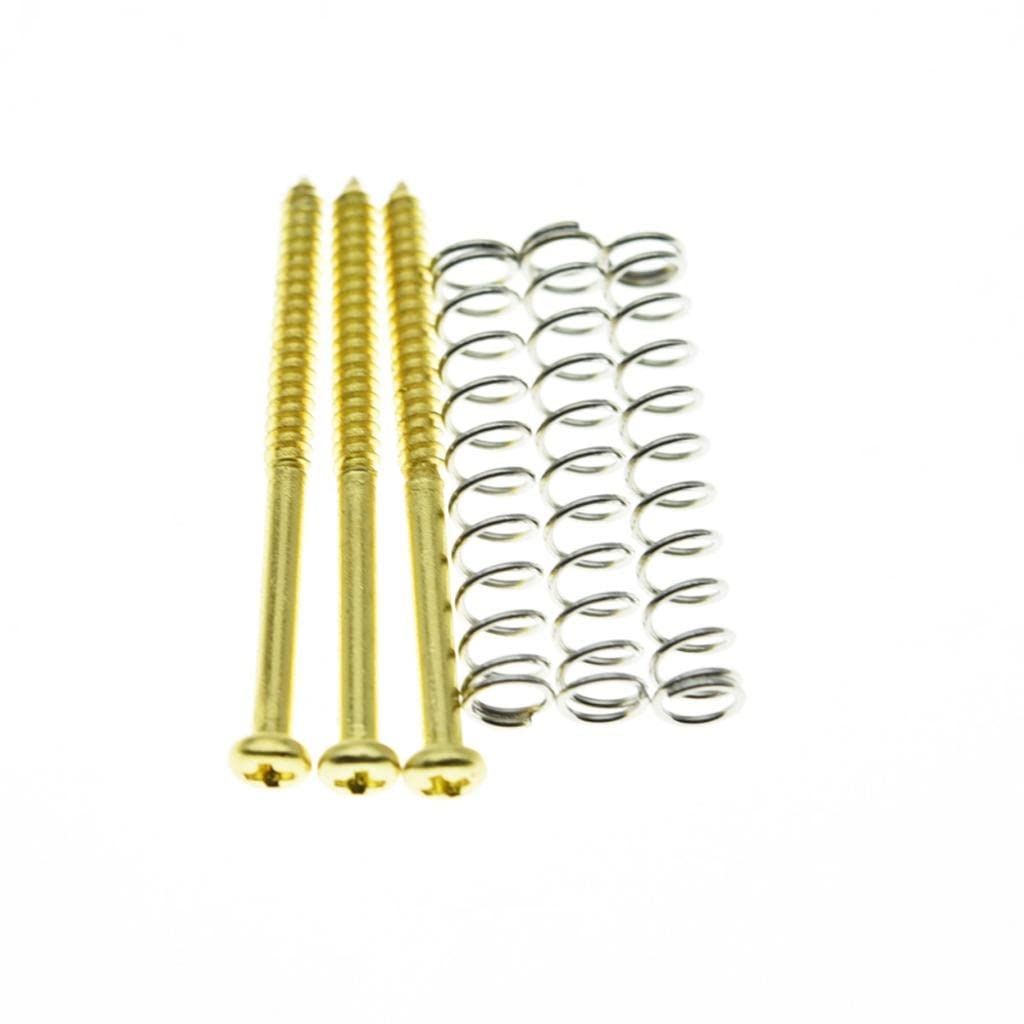 KAISH Pack of 20 Bass Guitar Pickup Mounting Screws Pickup Springs for Precision P Bass or J Bass or P90 Soap Bar Pickups Gold - Image 3