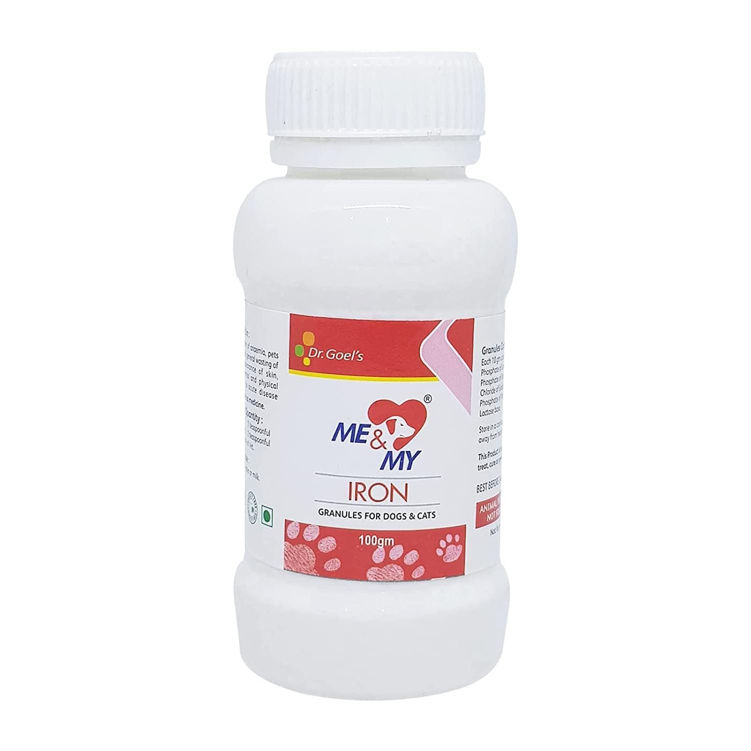 Dr. Goel�s Me & My Iron Granules for Pets Supplement Cures Anaemia, Poor Digestion, Loss of Excess Blood, Difficulty in Breathing, Etc.
