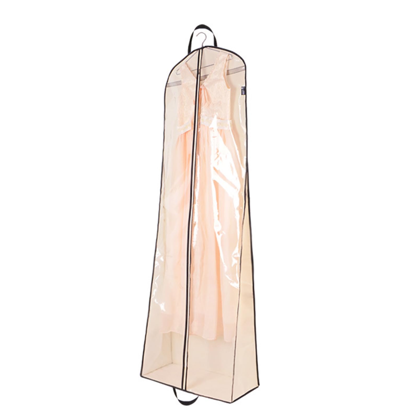 Copriabiti Confezione da 2 Borse per Abiti da Sposa Borse Porta Abiti Impermeabibiti da Sposa Borsa per la Polvere da Viaggio Pieghevole con Manico, 180 x 60 x 25 cm,Nero (Black 140x60x25cm)