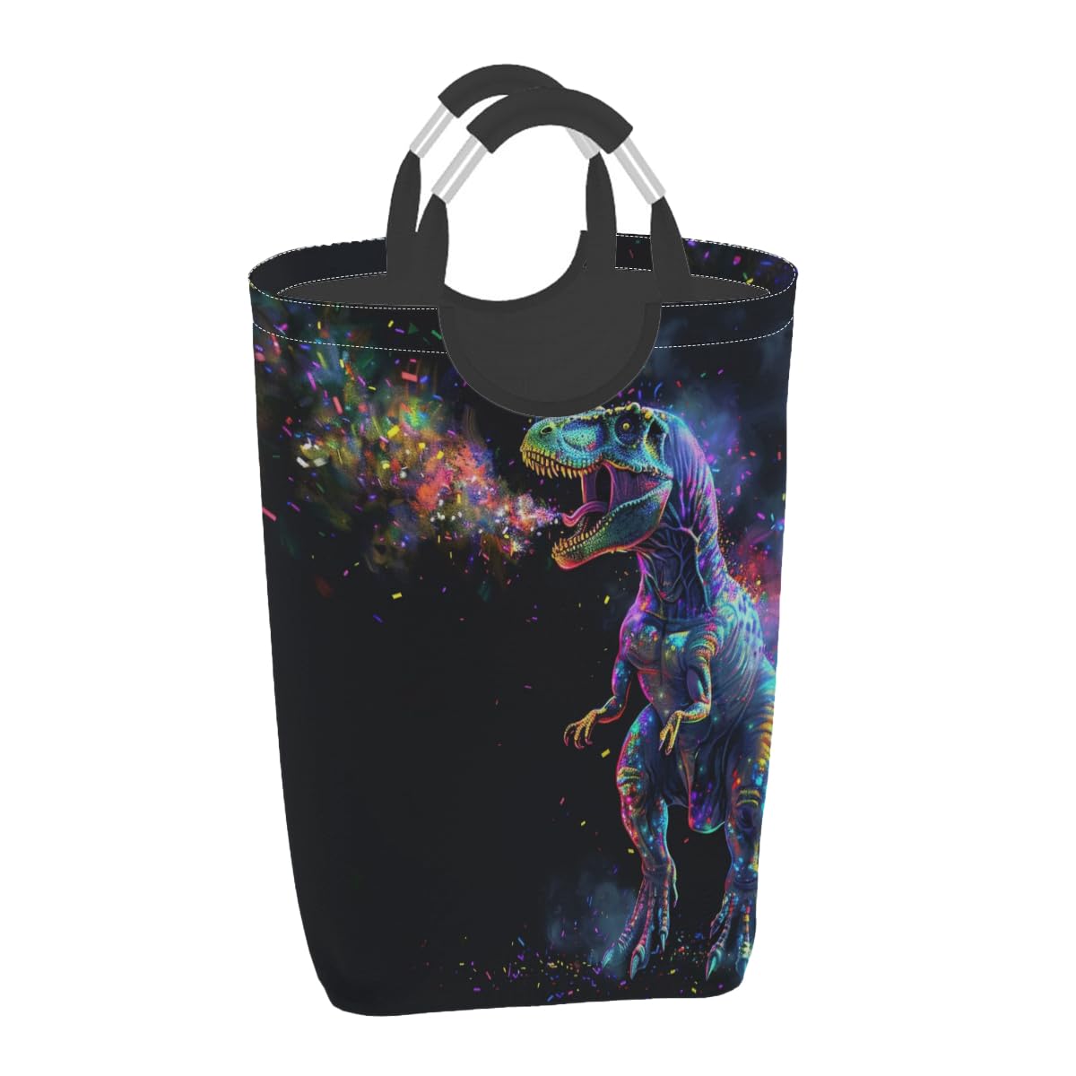 AUUXVA Collapsible Laundry Baskets Dinosaur Laundry Hamper Large Dirty Clothes Basket with Handles Washing Bins Toys Storage Organizer for Nursery Dorm Bedroom Bathroom