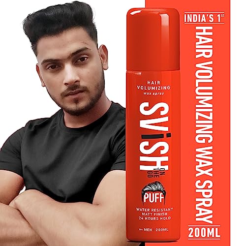Svish On The Go Puff Hair Volumizing Wax Spray Hair Spray for Men 200 ML 24 Hours Strong