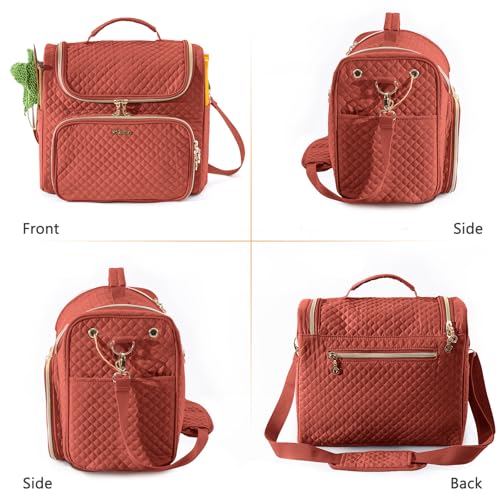 crochet bag organizer quilted storage bag with hanging hook yarn holder for knitting amp crochet accessories mother39s day gift