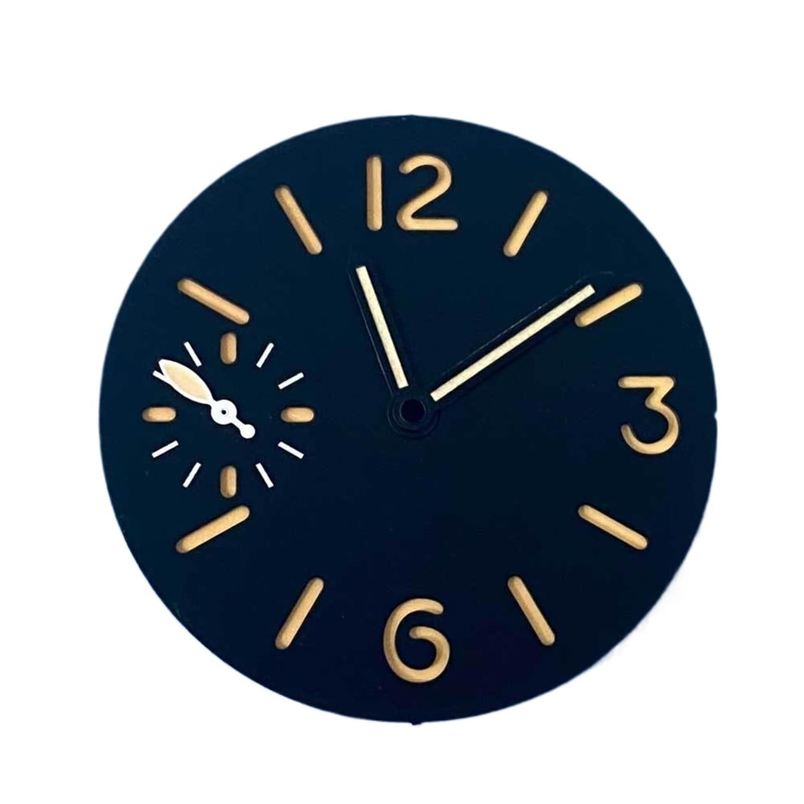 Esfera de accesorios de reloj + aguja de 34,5 mm, color verde, luminoso, apto para movimiento ETA6497/ST3600