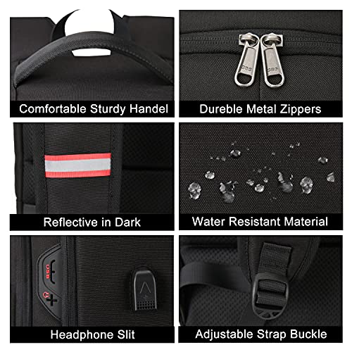 Zakelijke Reisrugzak Anti-Diefstal Laptoprugzak Duurzame Waterbestendige Universiteitsrugzak Voor Heren Met Usb… - Image 5