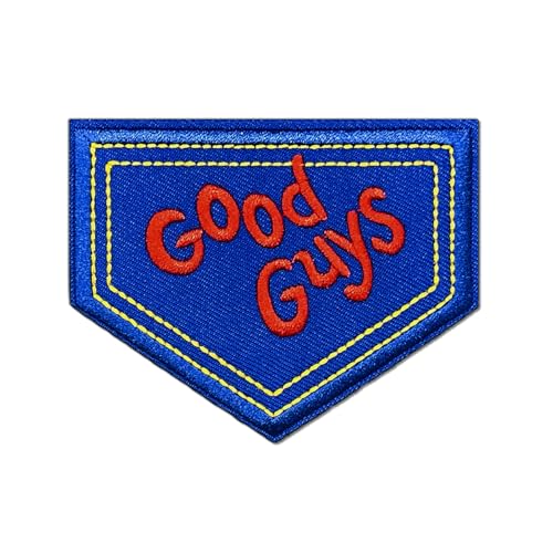 FANCIBAND 3.82" Good Guys Patch for Chucky Costume Women, Denim Iron On Patches for Jeans, Jackets, Overalls, Backpacks, Hats, Shirts, Sweaters Halloween Cosplay