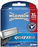  Wilkinson Sword Quattro Rasierklingen für Herren Rasierer, 6 St