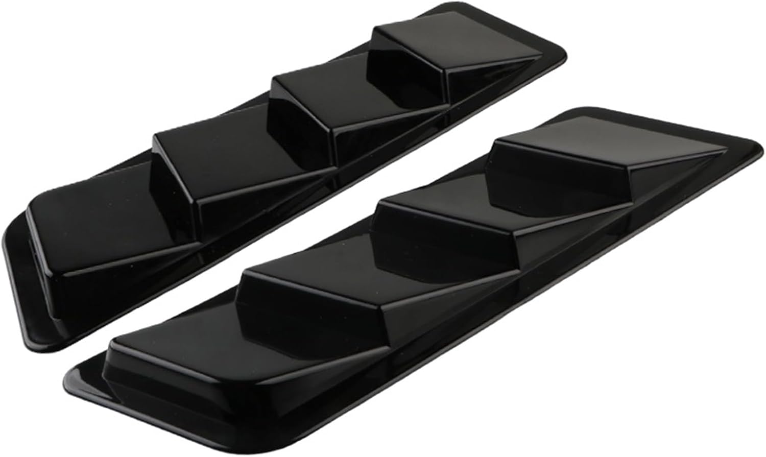 2 Pcs Car Front Hood Vent Air Intake Scoop Carbon Fiber Black Bonnet Hood Vent Cover Trims Car Exterior Accessories
