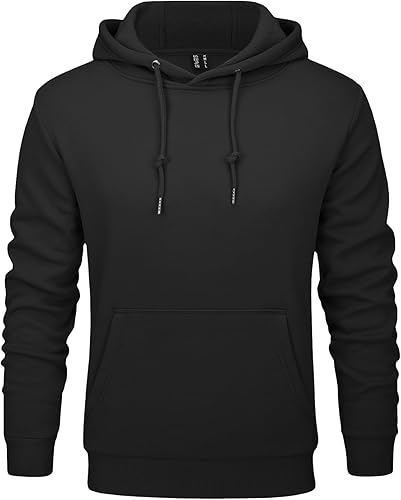 BIYLACLESEN Sudadera con capucha para hombre, con forro polar suave, sudadera con capucha y bolsillos canguro