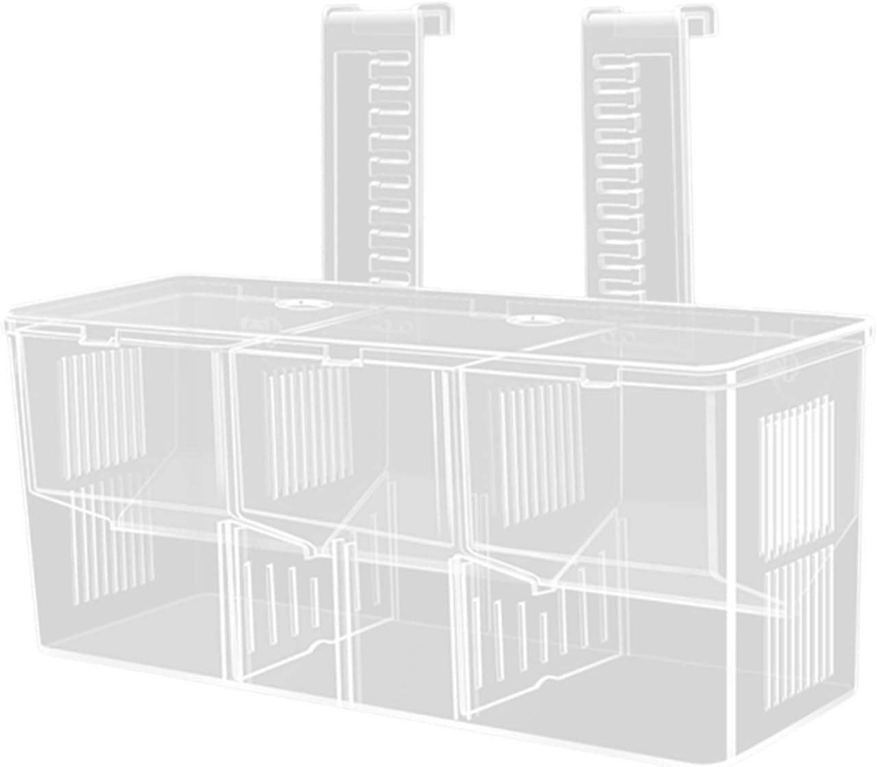 Breeding Box for Hatchery and Isolation Easy Feeding Access for Aquariums Breeding Box with Hooks Aquarium Incubator Tanks