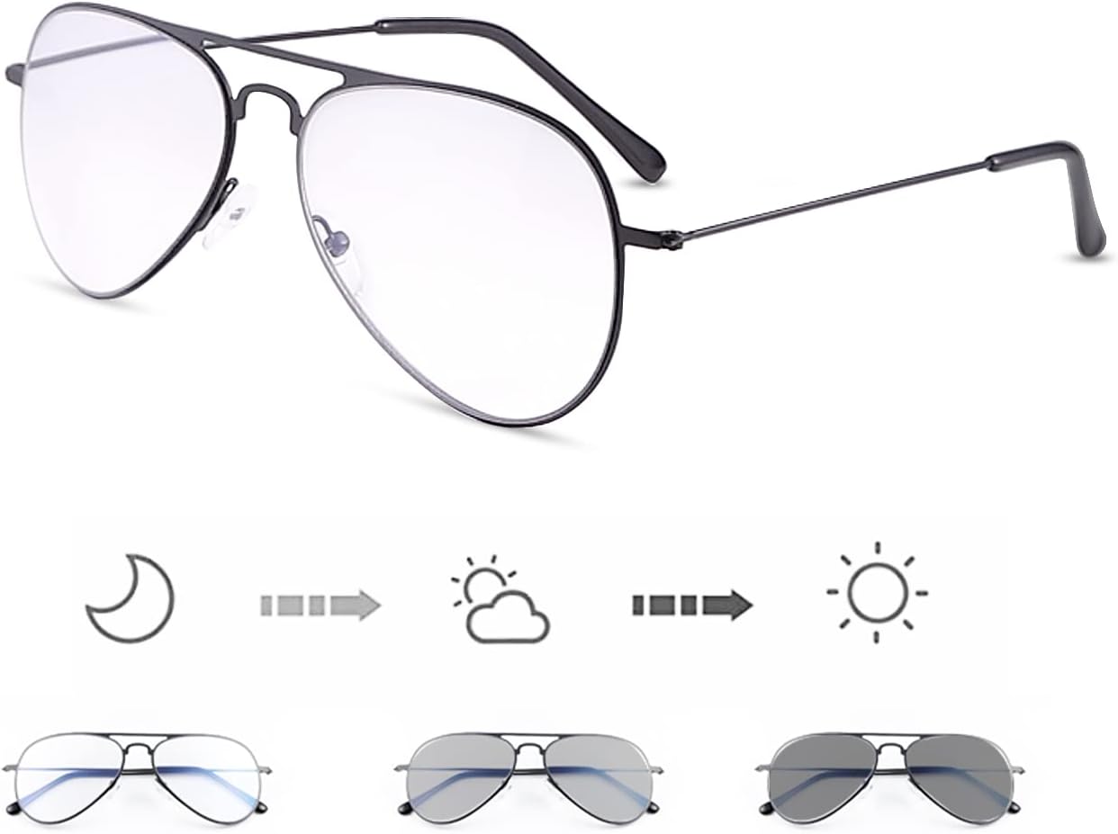 MIRYEA Photochromic Progressive Multifocus Reading Glasses Anti UV Sun Readers Blue Light Blocking Sunglasses for Men Women - Image 5