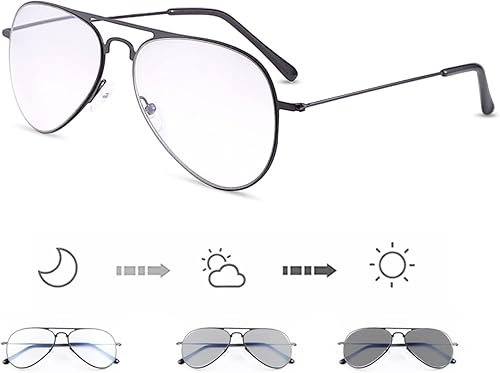 Miniatura 5 de MIRYEA Lentes de lectura fotocromáticos progresivos multienfoque, anti UV, lentes de sol con bloqueo de luz azul para hombres y mujeres