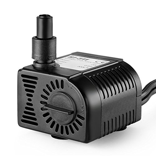 Flexzion Submersible Water Pump Powerhead 80 GPH with Suction Cup Mount for Aquarium Fish Tank Fountain Pond Spout Statuary Hydroponic System