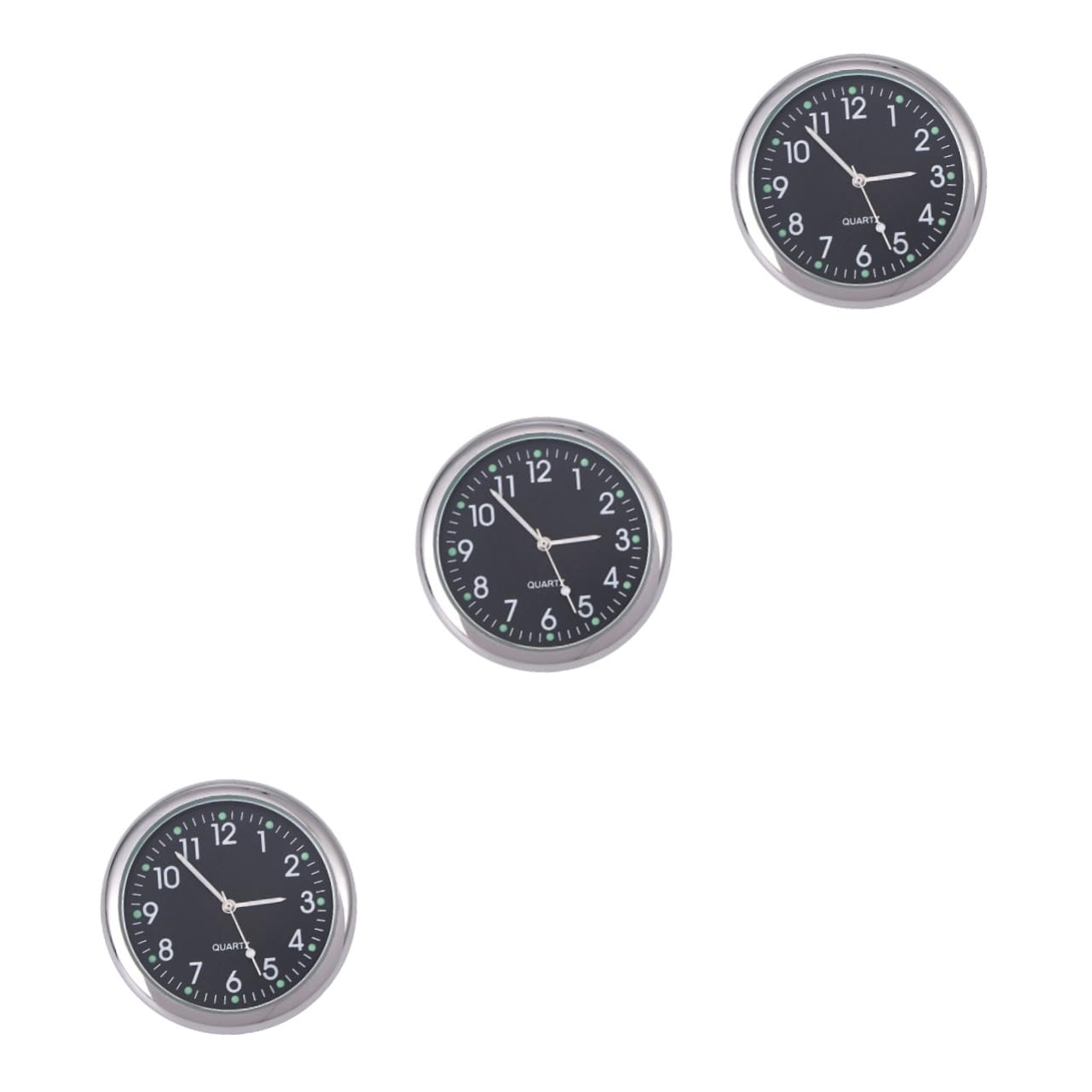 Gatuida 3piezas Reloj Digital Adhesivo Para Salpicadero De Coche Puntero Luminiscente Instalación Fácil Para Lectura Condiciones De Luz Para Vehículos y Espacios De Trabajo