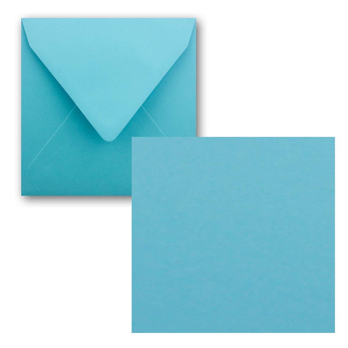 Set di 25 biglietti singoli quadrati, da 15 x 15 cm, con buste, ideale per biglietti di auguri e altro ancora, colore: arancione, della serie FarbenFroh di Gustav Neuser