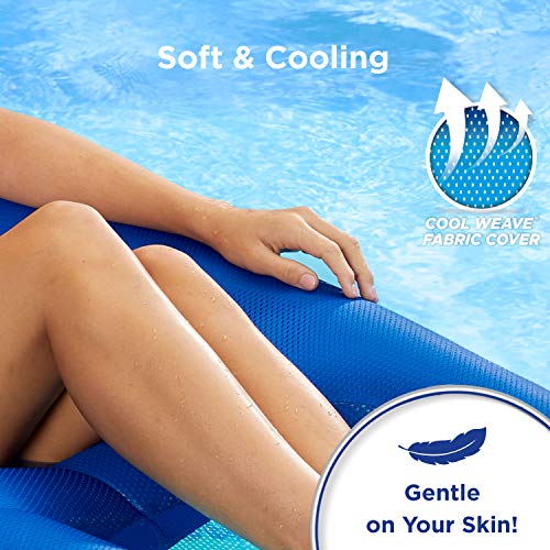 Aqua Campania Ultimate 2-in-1 Pool Float Lounge – Extra Large – Inflatable Pool Floats for Adults with Adjustable Backrest & Cupholder Caddy – Royal/Lime Hibiscus by Aqua LEISURE - Image 5