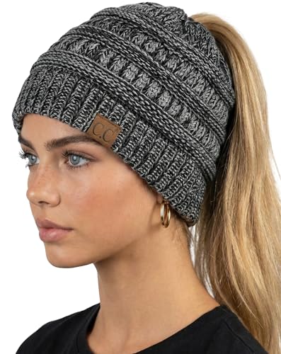 Funky Junque Ponytail Beanie for Women – Ponyback Winter Hat...