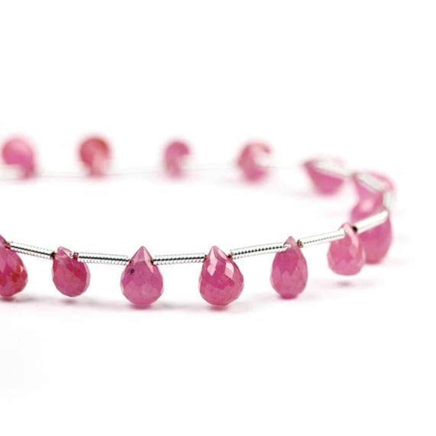 Briolette Sapphire rose facettée haut de gamme LKBEADS pour joaillerie fine