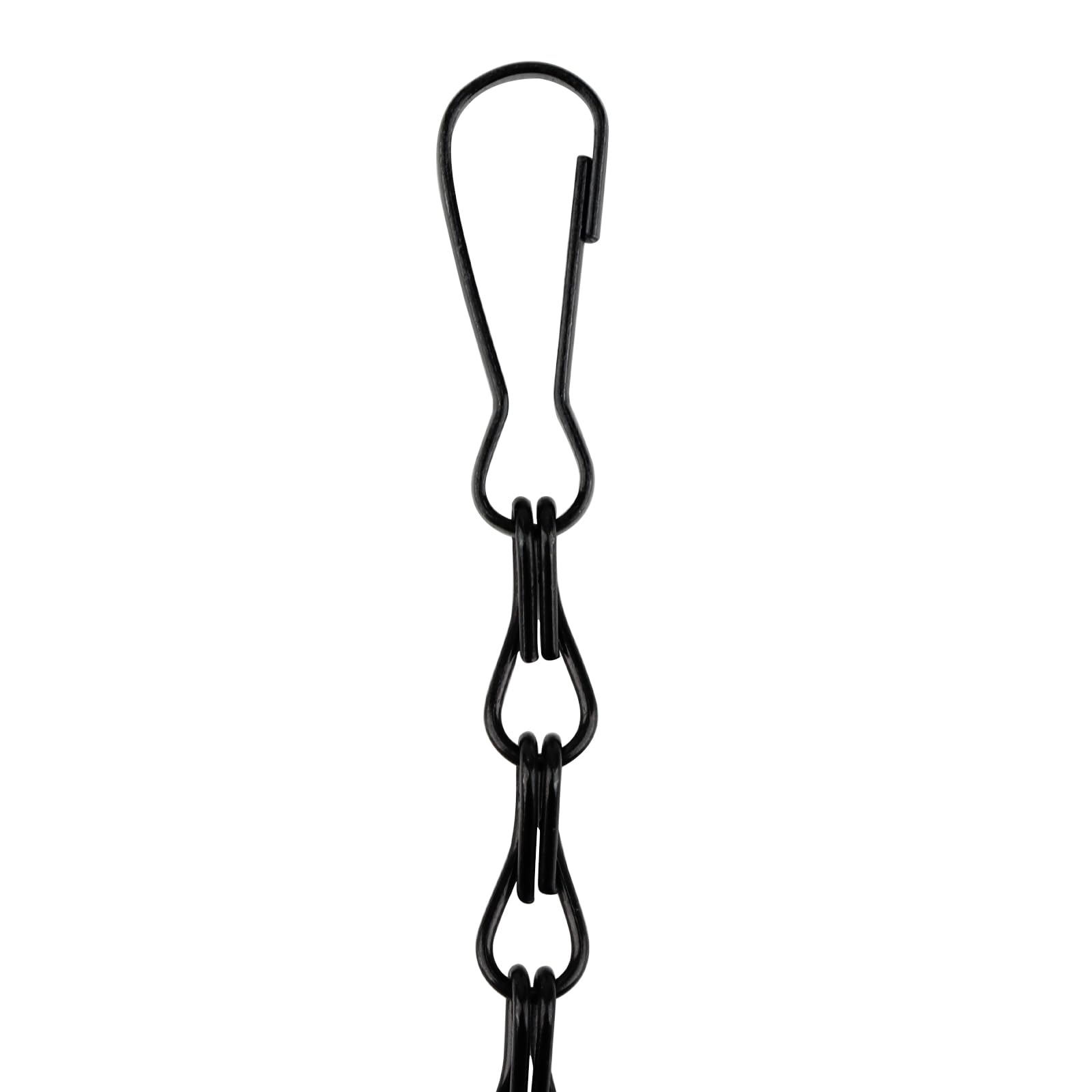 MOUYAT Paquete de 40 cadenas colgantes negras de 9.8 pulgadas, cadenas colgantes resistentes con ganchos, cadenas extensoras para colgar plantas para cestas colgantes, comedero de pájaros, campanilla