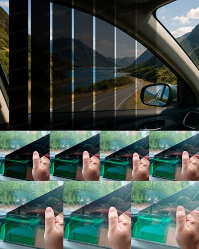 Car Window Tint Film Sample 20x20cm - Premium PET Automotive VLT Color Tester | Try Before Buy Full Roll | Heatwave Defense Rear Passenger Window Glass Tinting Swatch No Tool Kit