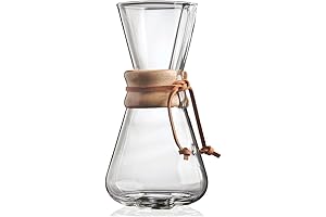 Chemex Handblown Glass Coffee Maker - Classic Series - 3-Cup - Exclusive Packaging