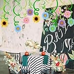 30Ct Spring Sun Flower Hanging Swirl Decorations,Themed Birthday,Party Supplies,Ceiling Decorations for Girls,Boys,Kids,Home,Classroom,Office,Baby Shower - Image 4
