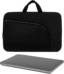 Capa para Notebook 15.6 Polegadas, Resistente à Água, Leve (150g), com Alça e Bolso Frontal, Case Protetora Slim para Trabalho, Faculdade e Viagem, Alça Reforçada, Neoprene - Qualidade Premium