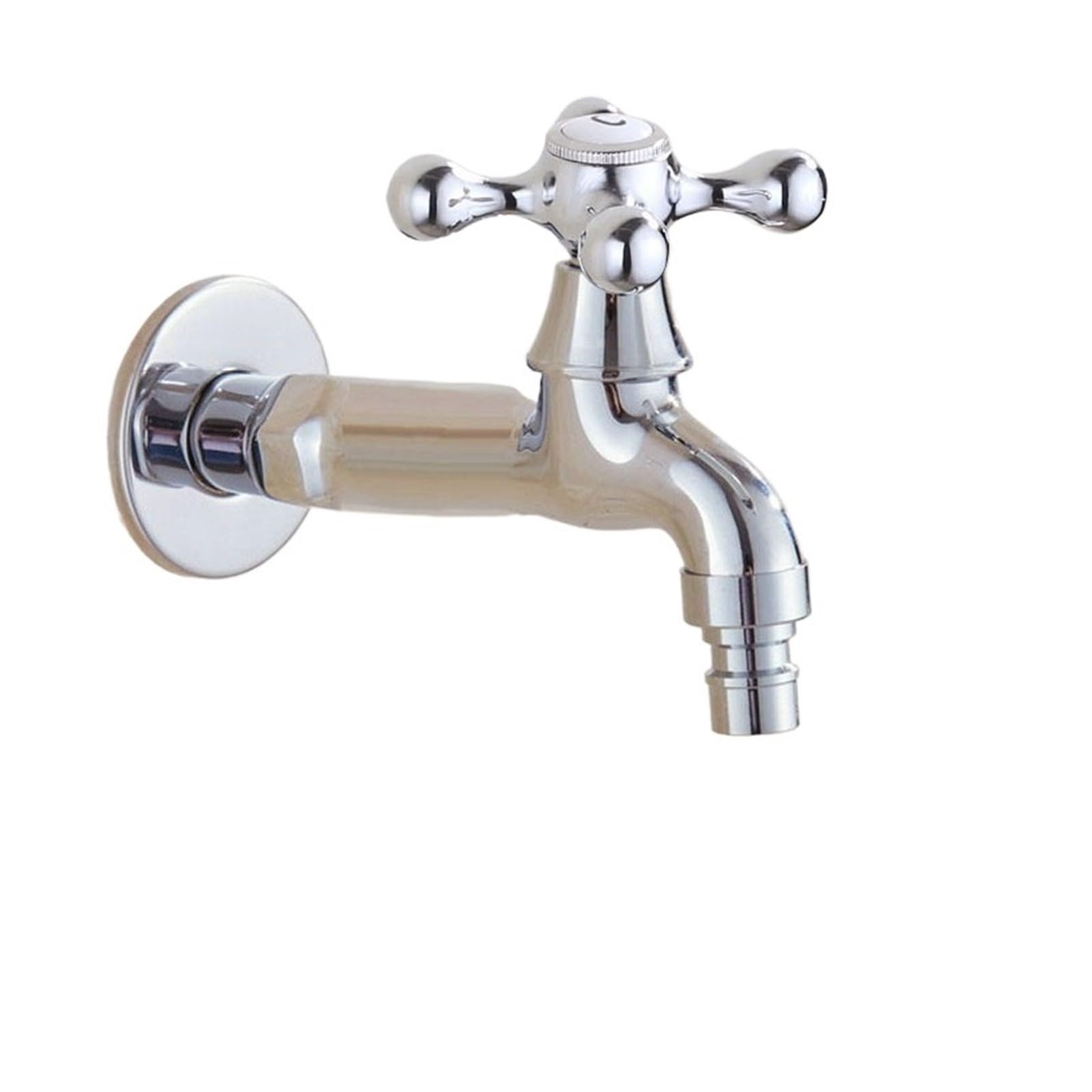 Hwww C Style Polished Chrome Mop Pool Faucet/Laundry Sink Cold Water Tap And Washing Machine Faucet/Garden Water Taps(C Style)