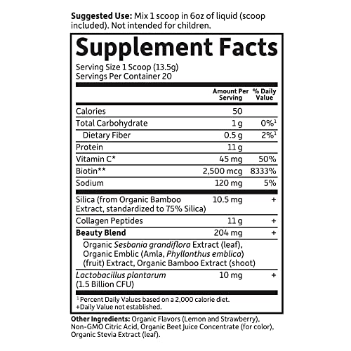 image for Garden of Life Grass Fed Collagen Beauty - Strawberry Lemonade, 20 Ser