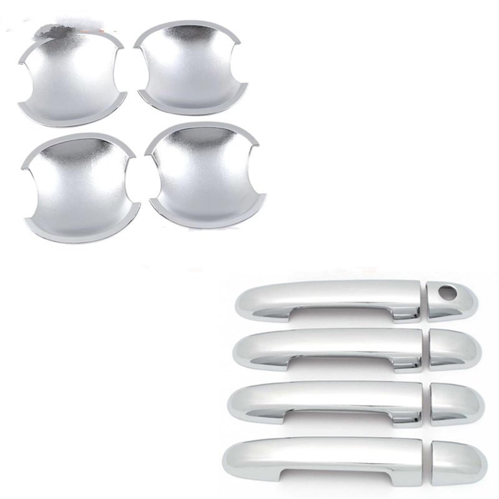 Lzbzhb 12X Door Handle Bowl Car Exterior Outsidedoor Handle For Kia For Soluto For Pegas For Cerato For Forte Chrome Exterior Car Door Handle Bowl Cover Trim Abs(12X Door Handle Bowl)