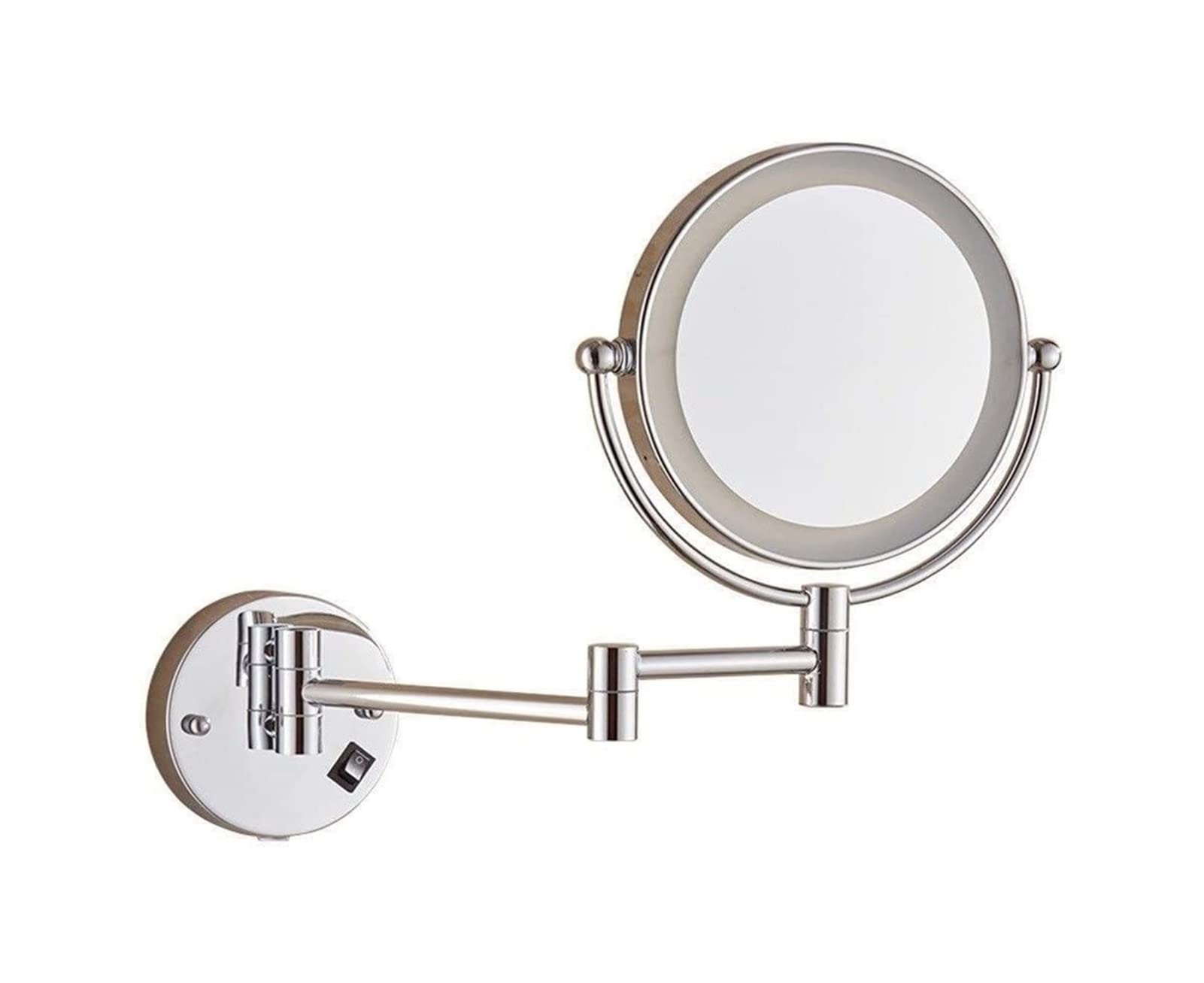 Miroir de maquillage mural LED pour corriger les défauts d'éclairage avec zoom 10X réglable