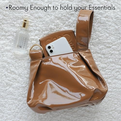 Bolso Tote Pequeño Mujer de Cuero Vegano Brillante miniatura 6