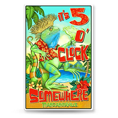 Rico Industries Margaritaville Large Metal Home Décor Sign (11