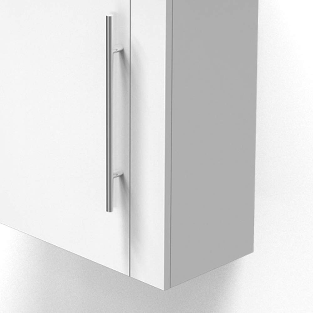AICA sanitaire Meuble Lave-Mains Moderne à Suspendre avec lavabo, Meuble de Rangement avec Une Porte et 2 étagères 45cm / Blanc