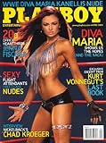 Playboy Magazine (Contents Image) April 2008 Maria Kanellis, Jenna Fischer, Flight Attendants, Chad Kroeger, Kurt Vonnegut (Volume 55 Number 4)