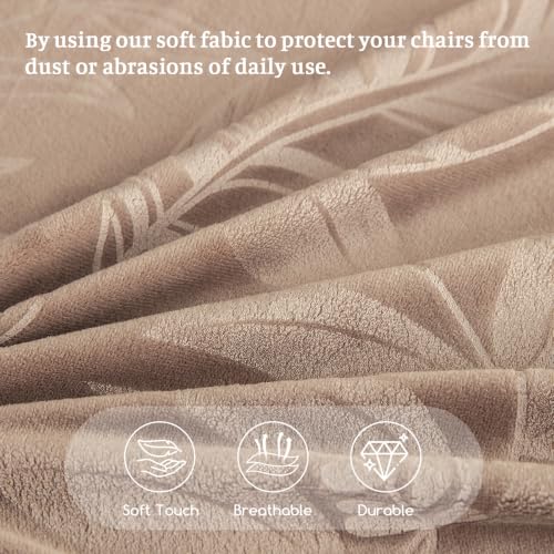 Image of FUANGUI Bar Stool Covers Set of 4, Stretch Bar Stool Seat Covers | Washable Removable Bar Chair Covers with Backs Slipcovers, Bar Chair Covers Square for Kitchen Dining Room Cafe