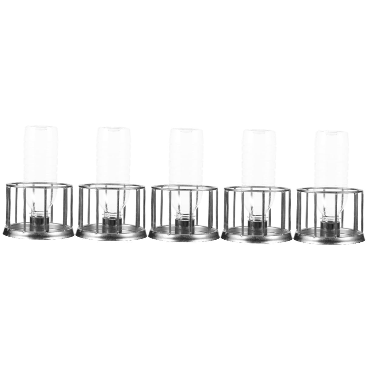 BESPORTBLE 5pezzi Ciotola per Rettili Inossidabile Mini Vassoio per Tartarughe Design Antispruzzo per Piccole Terrario Accessorio Versatile per Domestici