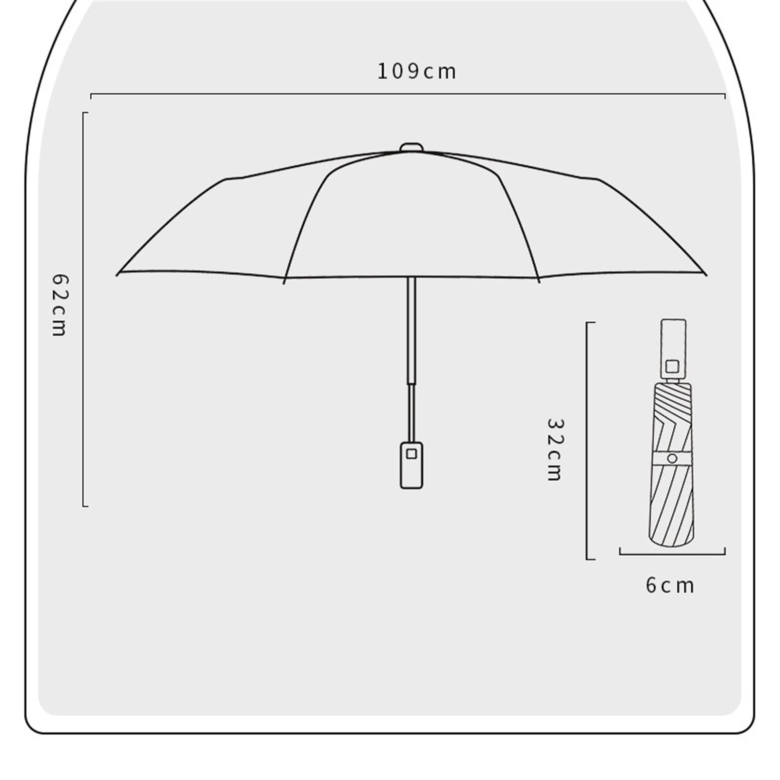 LYGSWDB JINGYAN Regenschirme, automatischer Regenschirm für Damen, faltbar, für Sonne, Regen, Reisen