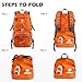 wirarpa Foldable Durable Travel Hiking Backpack 35L Ultra Lightweight Packable Carry On Daypack Unisex for Camping/Outdoor Sports Orange