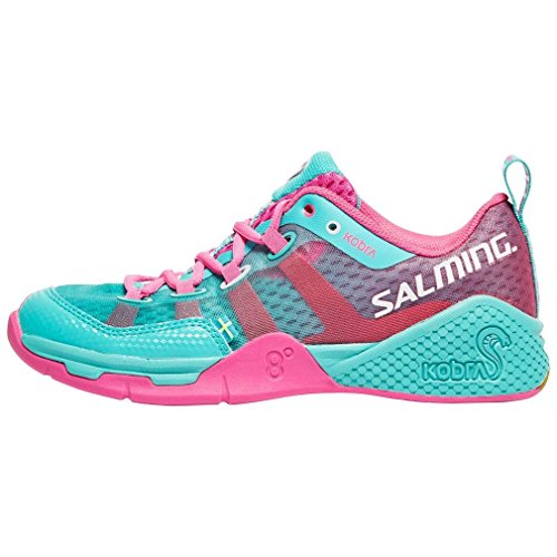 Salming Women?€s Kobra Indoor Squash Shoes, Turquoise, UK6.5