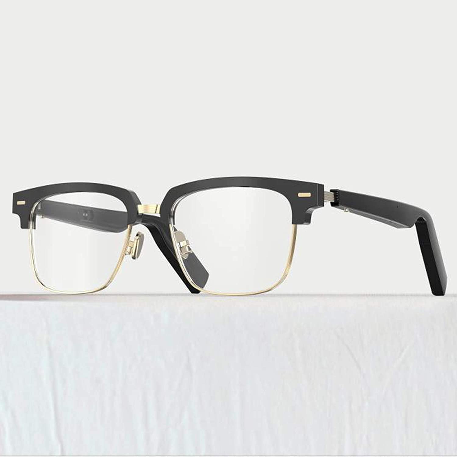 Lunettes de Soleil Audio avec écouteurs d'oreille Ouverts, Noir avec connectivité Bluetooth pour Hommes et Femmes