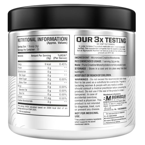Image of Bigmuscles Nutrition Impact Whey Protein Supplement Combo [1.035kg Rich Chocolate Protein Powder with 100g Creatine Unflavoured]
